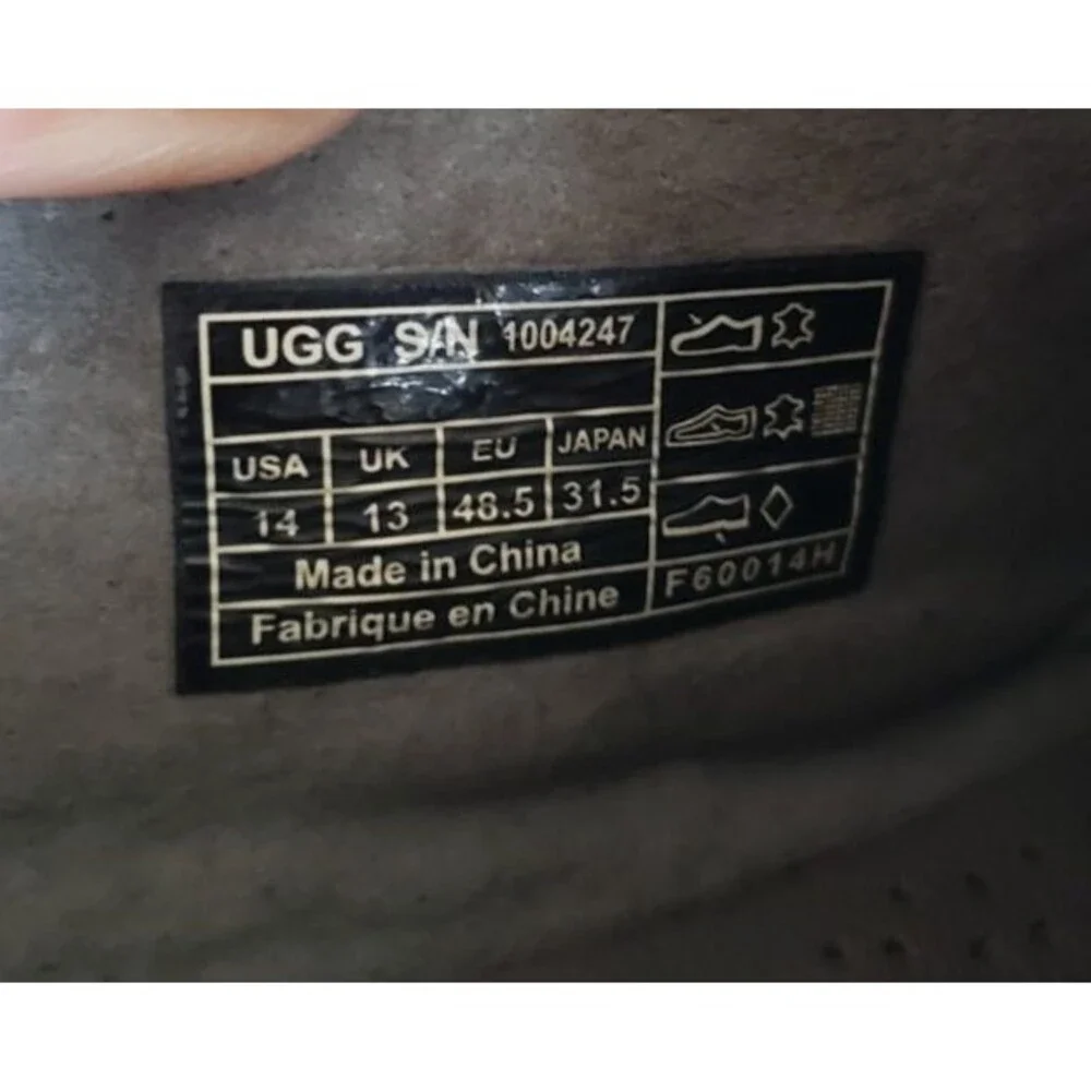 UGG Australia Men's Loafers Size 14 Black Leather Driving Shoes Moccasins